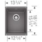Blanco Precis 14" Bar Sink in Cinder, , large