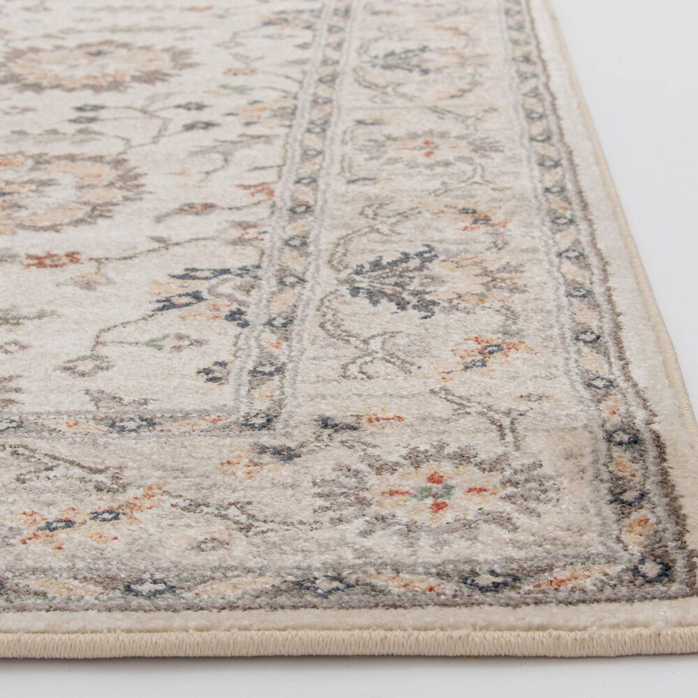 Central Oriental Minerva Roan 5&#39; x 7&#39;3&quot; Alabaster and Storm Area Rug, , large