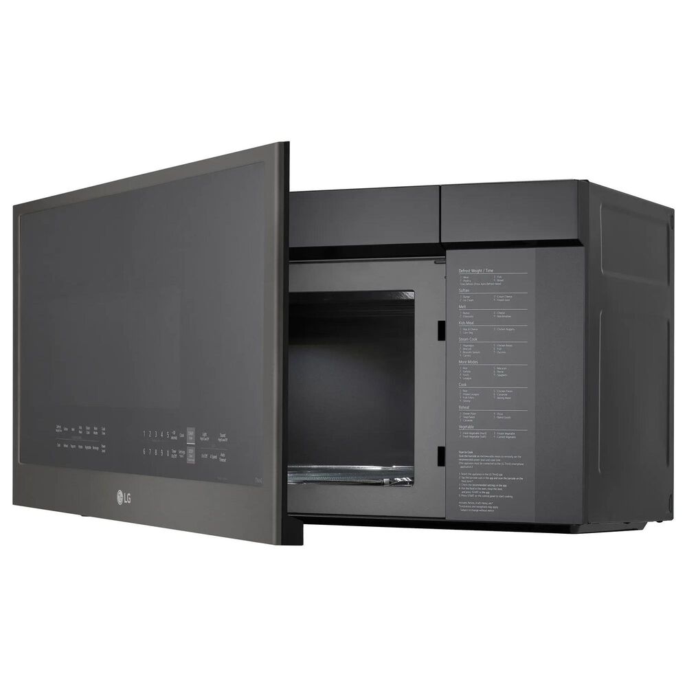 LG 2 Cu. Ft. Over-The-Range Microwave Oven in PrintProof Black Stainless Steel, , large
