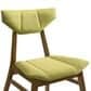 Armen Living Amaris Side Chair with Olive Green Upholstery in Warm Walnut (Set of 4), , large