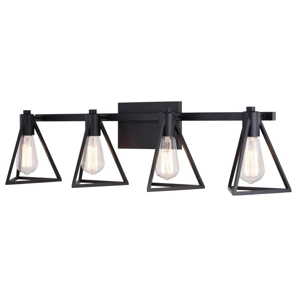 Vaxcel Ravenna 4-Light Bathroom Vanity in Matte Black, , large