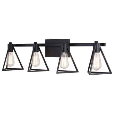 Vaxcel Ravenna 4-Light Bathroom Vanity in Matte Black, , large