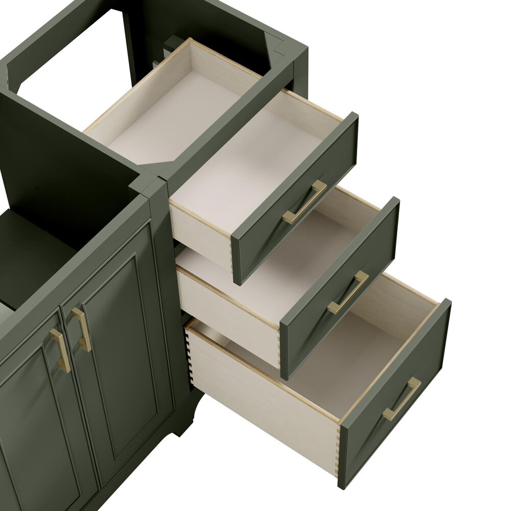 37B Lucerne 60" Single Bathroom Vanity in Deep Olive Green with Marble Top and Backsplash, , large