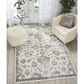 Nourison Fusion FSS15 7"10" x 10"6" Cream and Gray Area Rug, , large