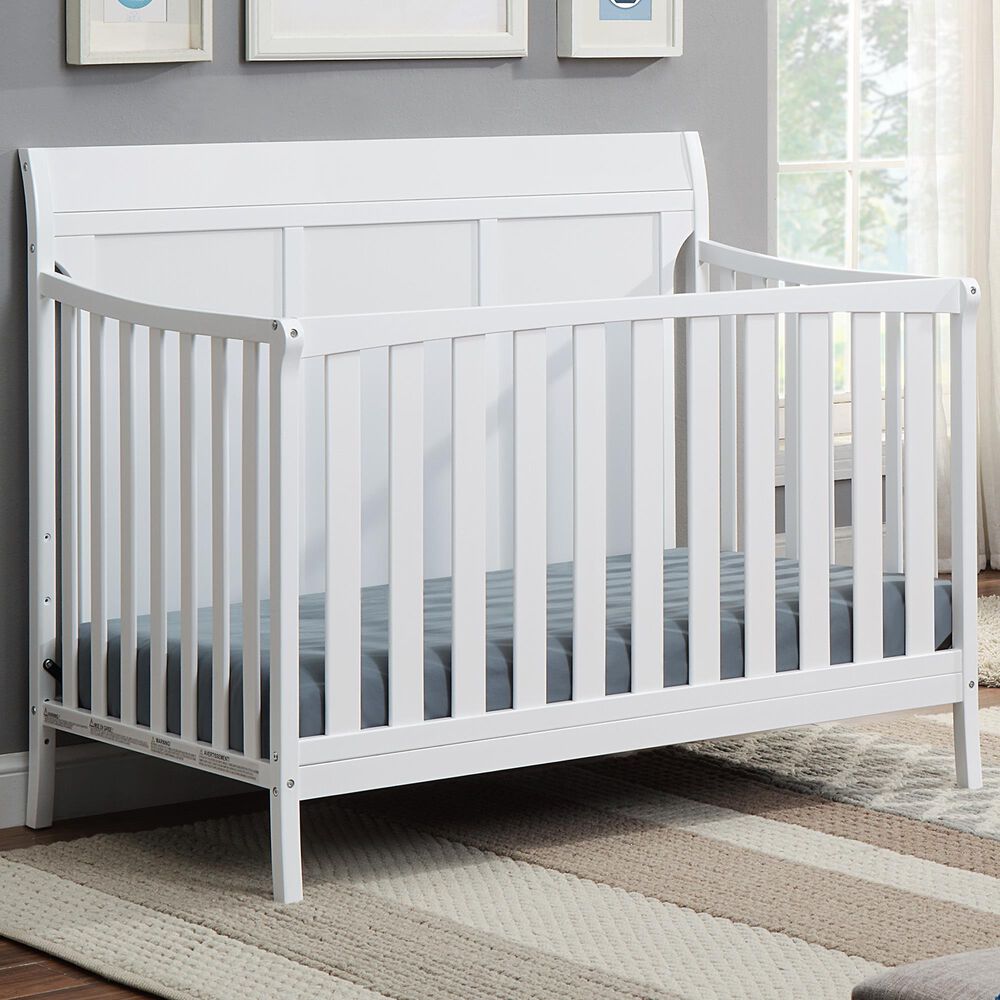 Hearth and Haven Shailee 4-In-1 Convertible Crib in White, , large
