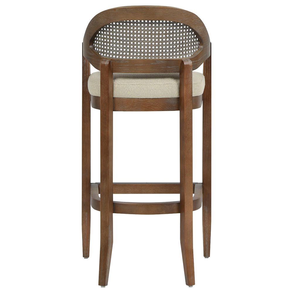 Jennifer Taylor Home Americana 30.5" Bar Stool with Taupe Beige Cushion in Natural, , large