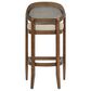 Jennifer Taylor Home Americana 30.5" Bar Stool with Taupe Beige Cushion in Natural, , large