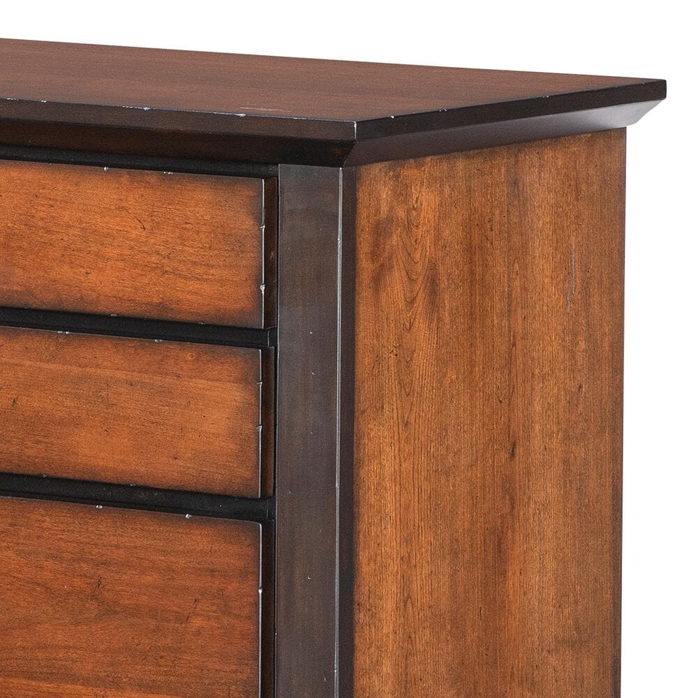 Legacy Classic Fenmore 3-Drawer Nightstand in Dark Mocha and Distressed Cherry with AC Outlets and USB Ports, , large