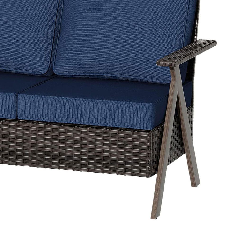 Sunwell Garden 3-Piece Patio Chat Set in Navy, , large