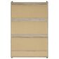 Pacific Landing Denia 3-Tier Shoe Storage Cabinet in Antique Pine and Grey, , large