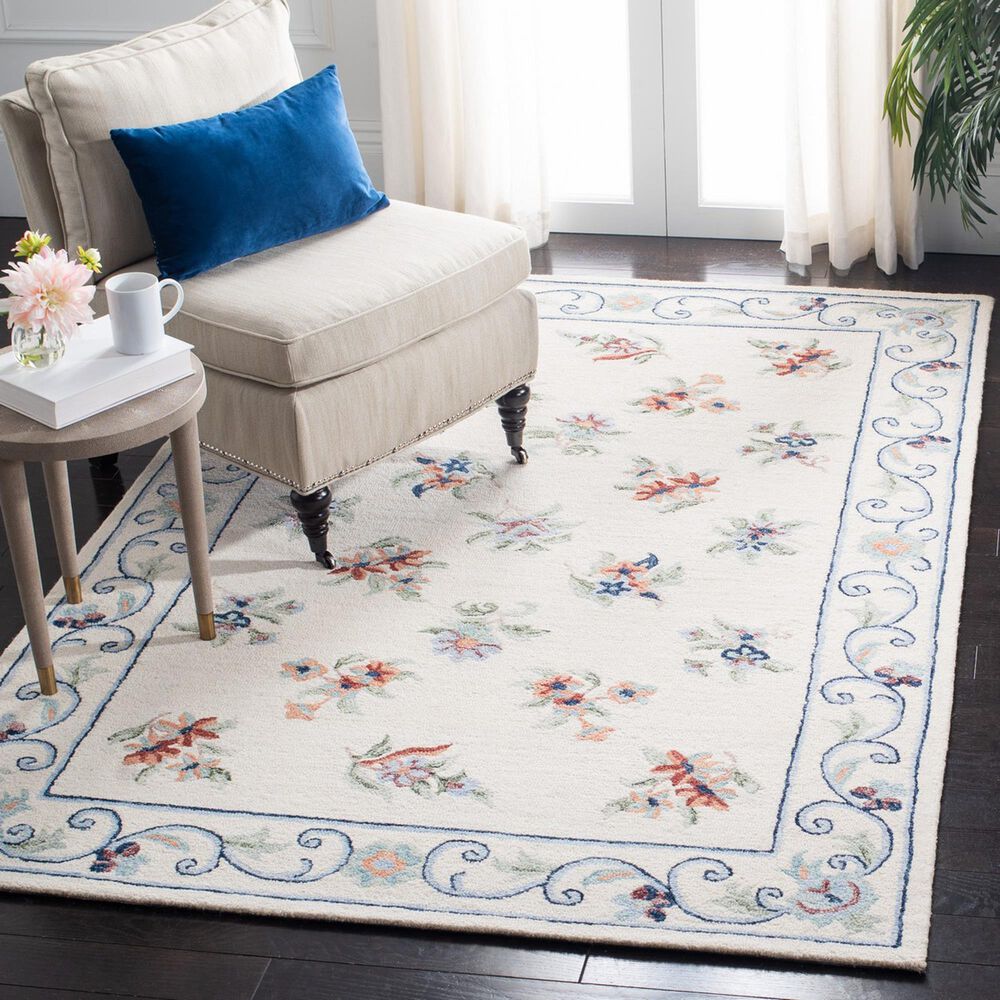 Safavieh Micro-Loop MLP376A 8&#39; x 10&#39; Ivory and Gray Area Rug, , large