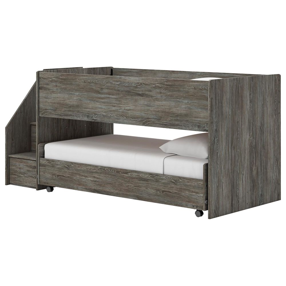 Ashley Frandern Twin over Twin Loft Bed in Gray, , large