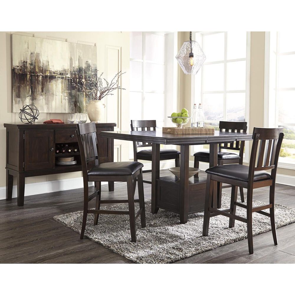 Signature Design by Ashley Haddigan Upholstered Counter Stool in Dark