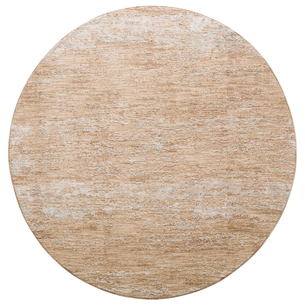 Surya Masterpiece MPC-2318 Medium Gray, Beige, Tan and Medium Brown 6"7" Round Area Rug, , large