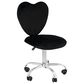 Impressions Vanity Heart Swivel Vanity Chair with Black Cushion in Matte Silver, , large