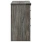Ashley Frandern 6-Piece Full Bookcase Storage Bedroom Set in Rustic Warm Gray, , large