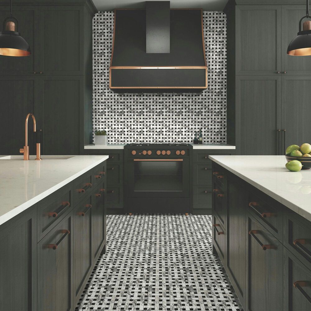 Dal-Tile Divinium Calypso 13-1/8&quot; x 13-1/8&quot; Ceramic Mosaic Sheet, , large
