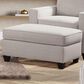 Northwestern Carmine Ottoman in Pebble, , large