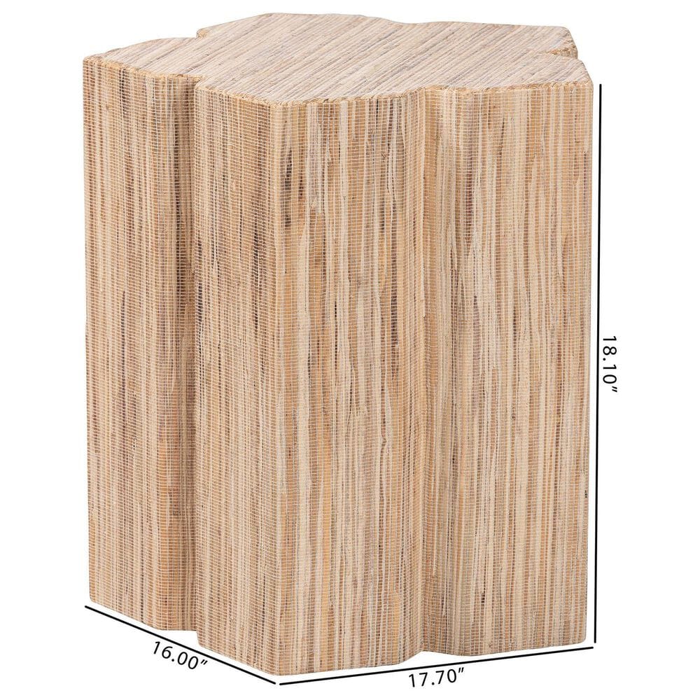 Baxton Studio Janeth End Table in Natural, , large