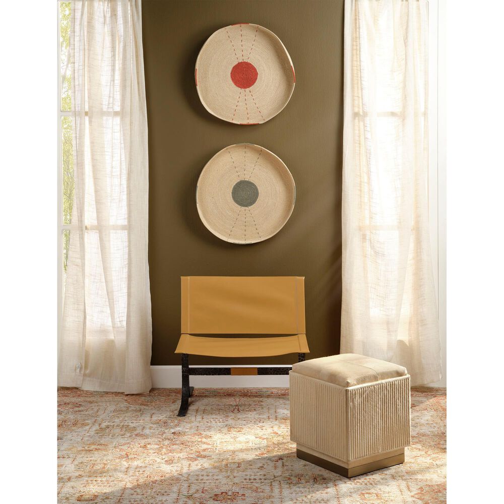 Splendor Living Norwood Hide Ottoman in Tan, , large