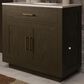 Lexora Home Abbey 36" Single Bathroom Vanity in Brown Oak with 2 cm White Quartz Top and Rectangular Sink, , large