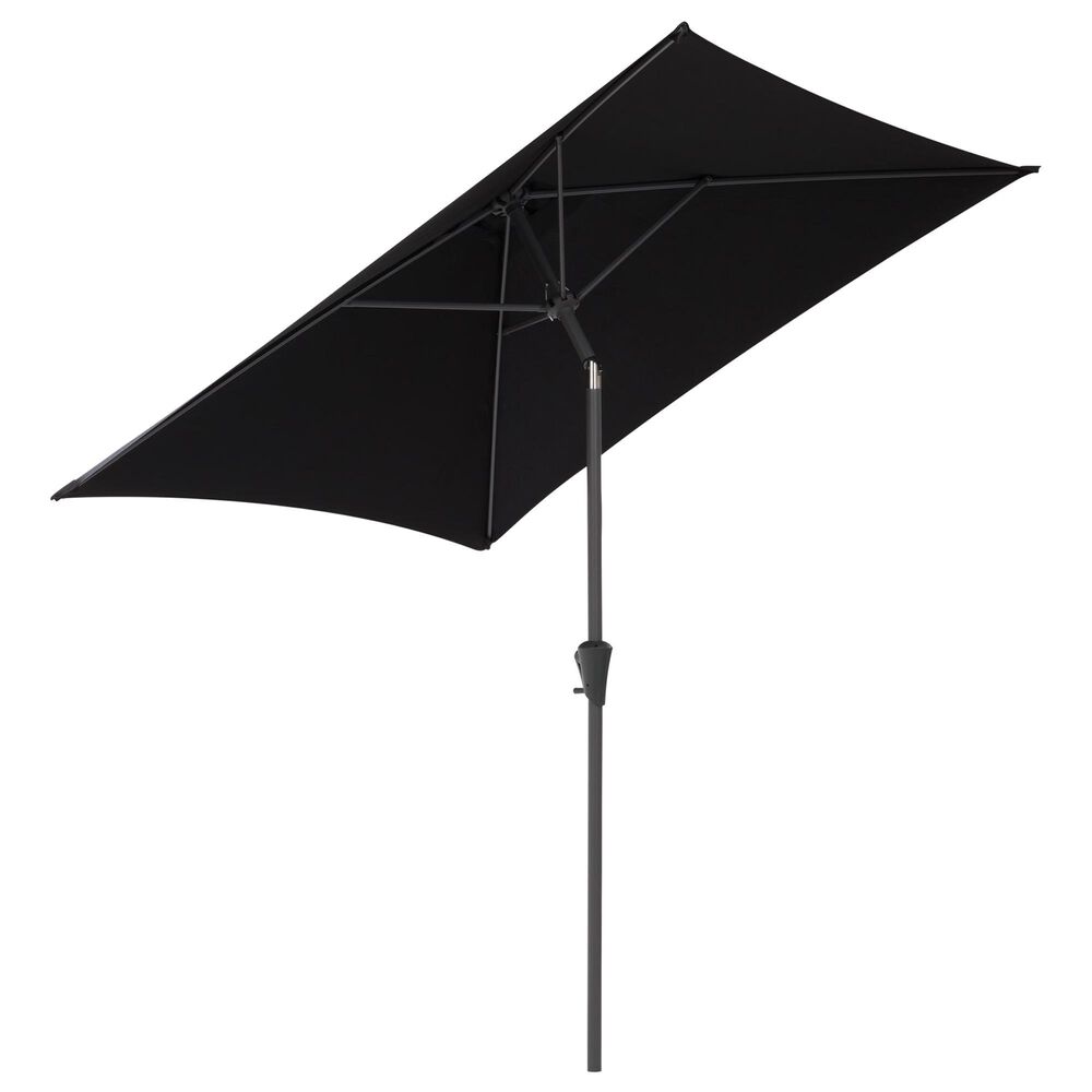 CorLiving 9&#39; Black Tilt Market Umbrella with Black Base, , large