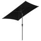 CorLiving 9" Black Tilt Market Umbrella with Black Base, , large