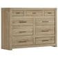 Riva Ridge Modern Loft Chesser and Mirror in Khaki, , large