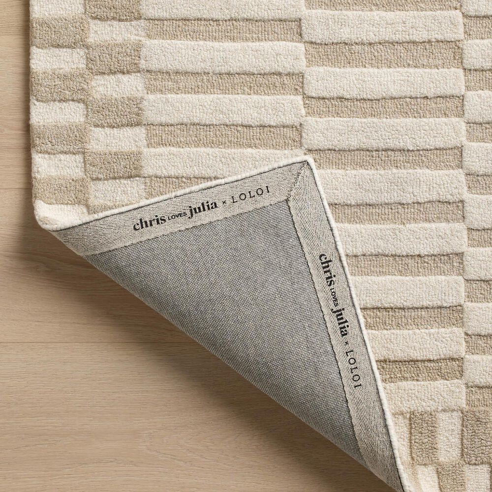 Chris Loves Julia x Loloi Bradley 7&#39;9&quot; x 9&#39;9&quot; Ivory and Beige Area Rug, , large
