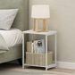 HOMLUX 2-Tier End Table with Open Shelf Storage Display in White, , large