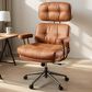 HOMLUX High Back Executive Office Chair with Suede Leather in Brown, , large