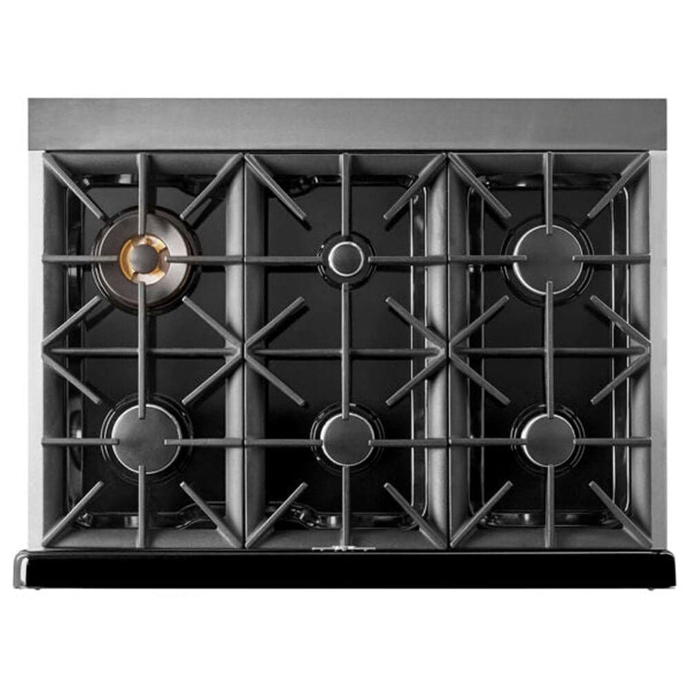 Unique Appliances Classic Retro 36" Pro Convection Gas Range in Midnight Black, , large