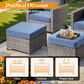 HOMLUX 8-Piece Outdoor Patio Furniture in Denim Blue, , large