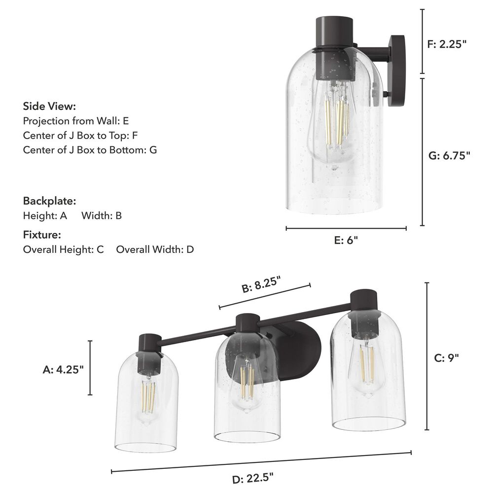 Hunter Lochmeade 3-Light Vanity in Noble Bronze, , large