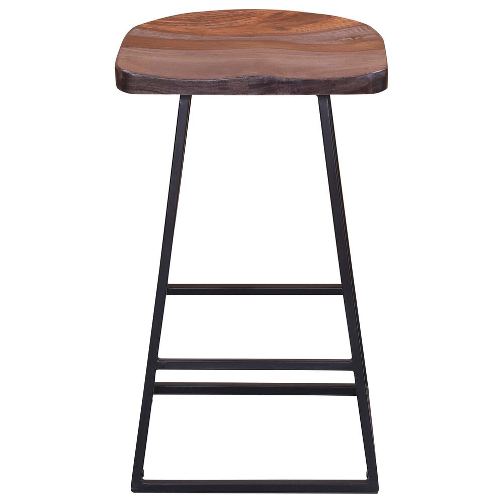 Porter Design Clement 24&quot; Sheesham Counter Stool in Gray and Black, , large