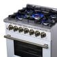 Forno Massimo 30" Freestanding Dual Fuel Range in White, , large