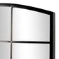 Maple and Jade 40" x 30" Metal Arched Window Pane Wall Mirror in Black, , large