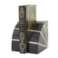 Maple and Jade 5" Decorative Bookend in Matte Black, Gray and Gold(Set of 2), , large