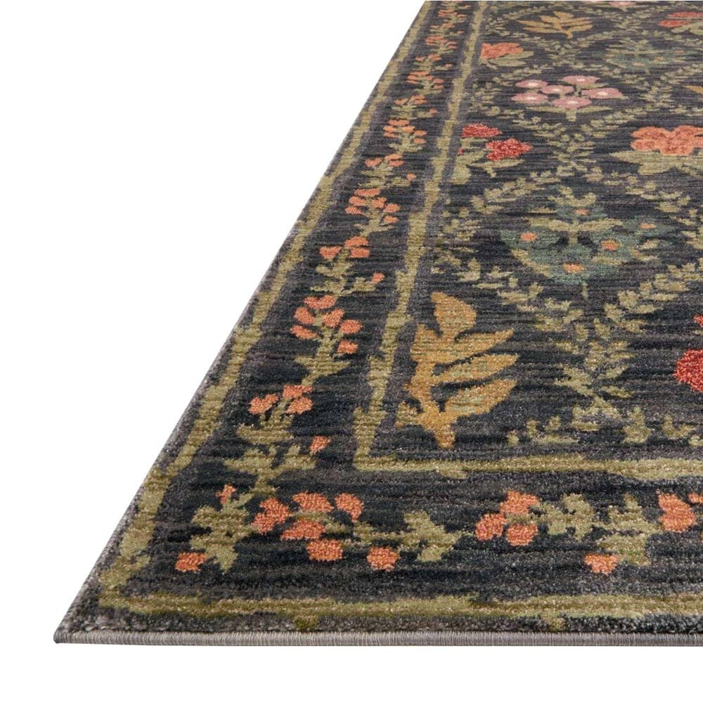 Rifle Paper Co. x Loloi Fiore FIO-04 3&#39;7&quot; x 5&#39;7&quot; Charcoal Area Rug, , large