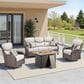 Sunwell Garden 4-Piece Firepit Set in Beige, , large