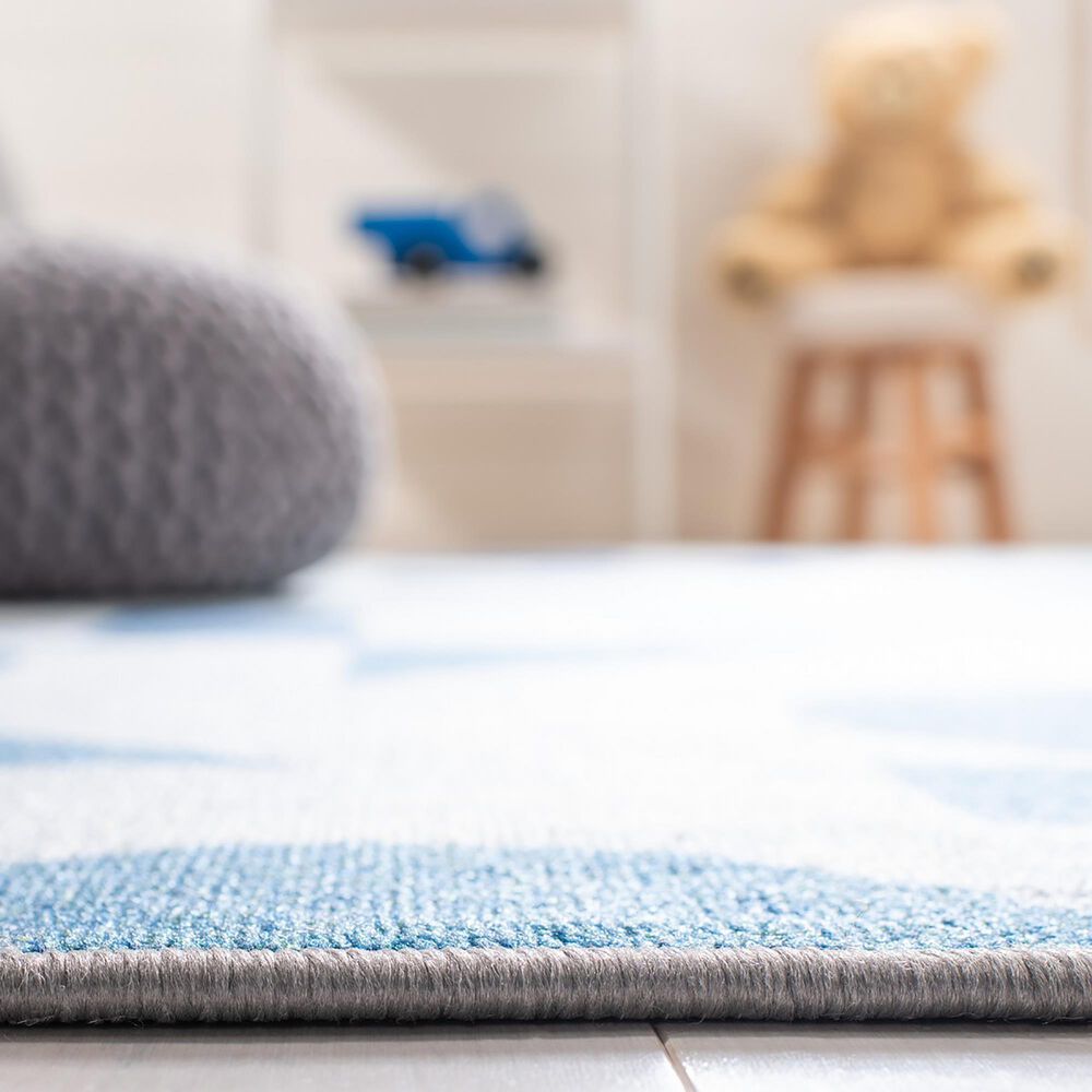 Safavieh Kids Playhouse KPH222F 3&#39;3&quot; x 5&#39;3&quot; Grey and Blue Rug, , large
