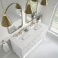 James Martin Vanities Breckenridge 60" Double Bathroom Vanity in Bright White with 3 cm Eternal Jasmine Pearl Quartz Top and Rectangular Sinks, , large
