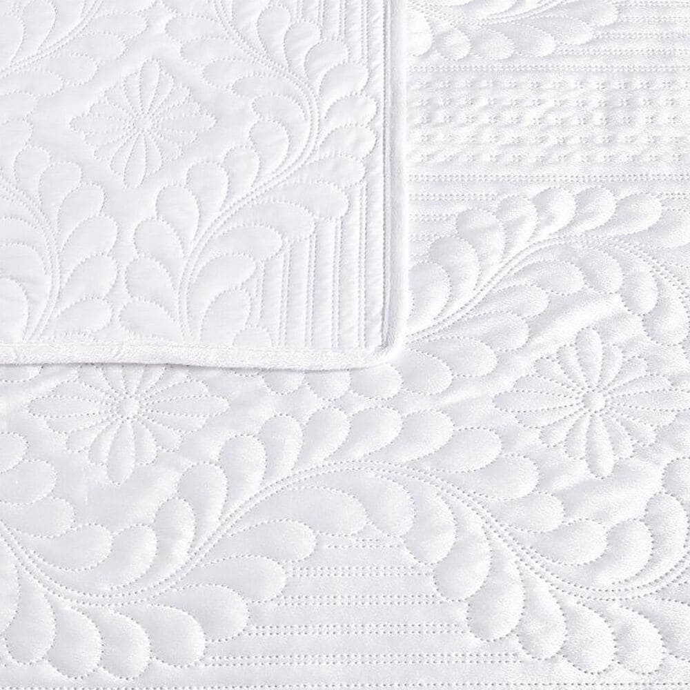 Duke Imports Virah Bella Micromink 3-Piece Full/Queen Quilt Set in Diamond Knit White, , large