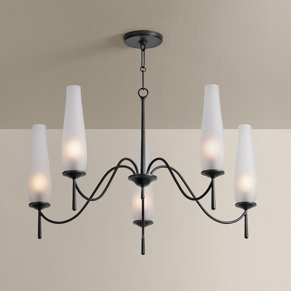 Troy Lighting Legacy 5-Light Chandelier in Forged Iron, , large