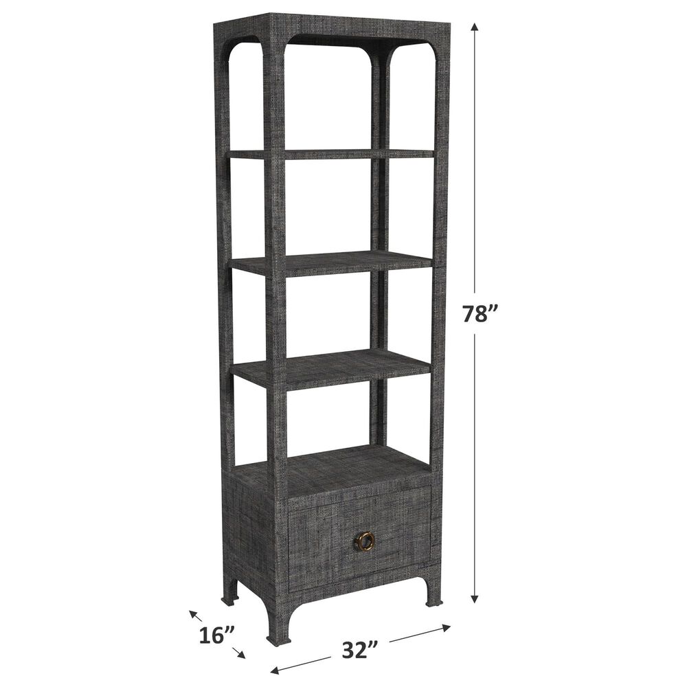 Butler Chatham Bookcase in Charcoal Raffia, , large