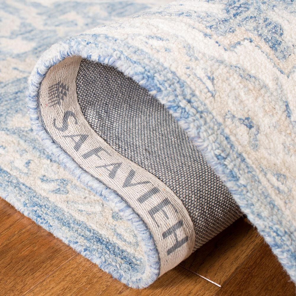 Safavieh Micro-Loop MLP503M 9&#39; x 12&#39; Blue and Ivory Area Rug, , large