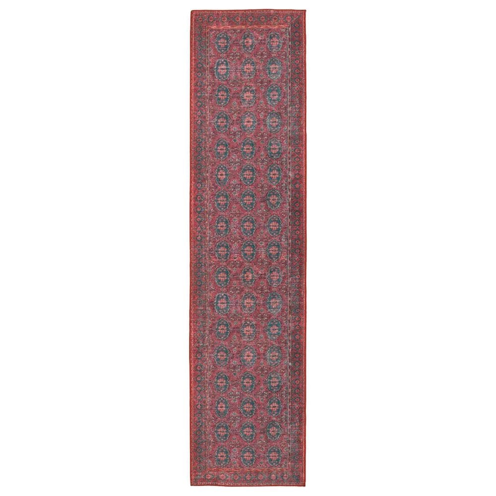 Jaipur Harman Kalinar 2"6" x 10" Shaded Spruce, Koi, Cork and Deep Claret Runner, , large