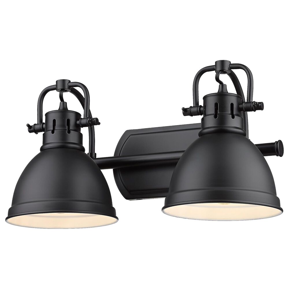 Golden Lighting Duncan 2-Light Bath Vanity in Matte Black, , large