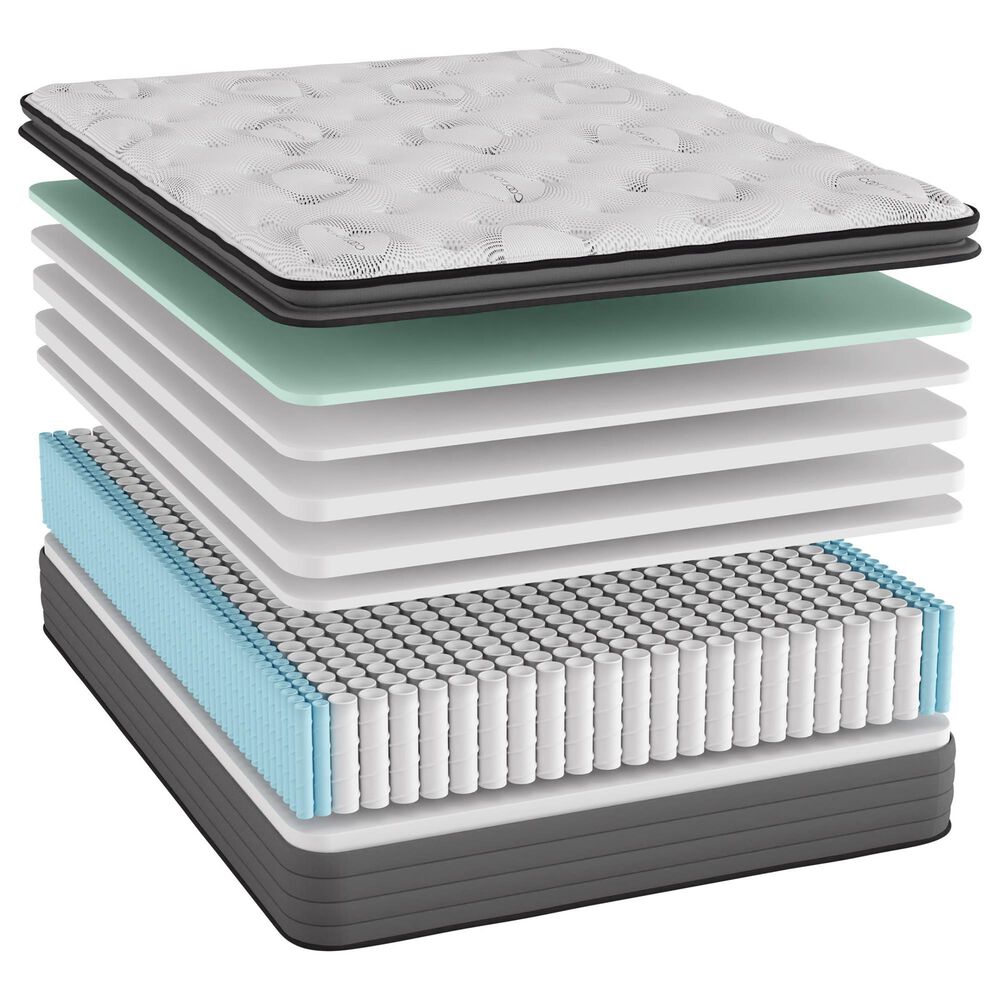 Harvest Sleep Jasmine Plush Pillow Top Full Mattress with Low Profile Box Spring, , large