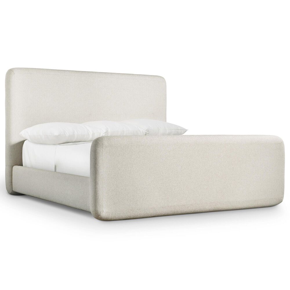 Bernhardt Antibes 4-Piece King Upholstered Panel Bedroom Set in Roz with USB Ports, , large